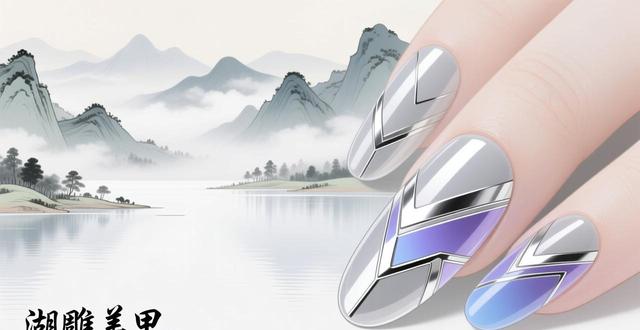 湖雕美甲图案 30款手绘山水画教程，清雅显高级