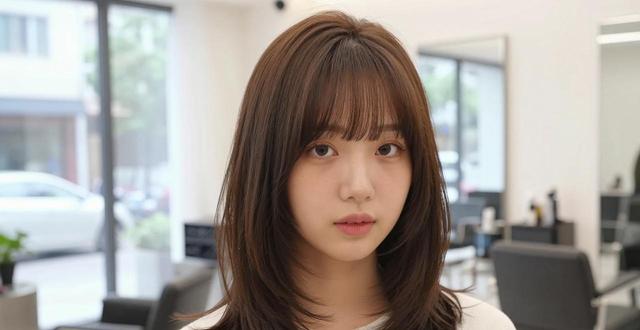 圆脸中长发发型图片 2026慵懒卷修饰脸型显脸小