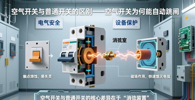 空气开关与普通开关有什么不同_开关空气普通有辐射吗_开关空气普通有什么区别