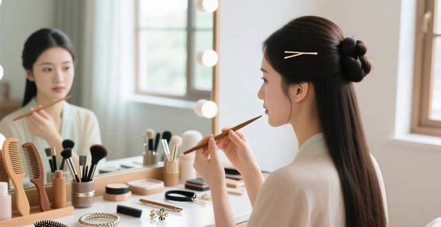 漂亮发型视频：发簪盘发技巧和零发缝分线，手残党也能快速学会