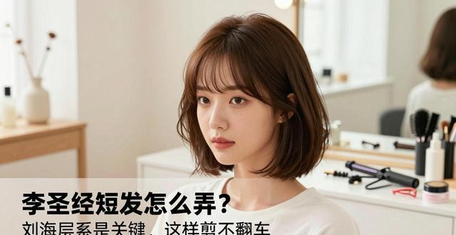 李圣经短发怎么弄？刘海层次是关键，这样剪不翻车