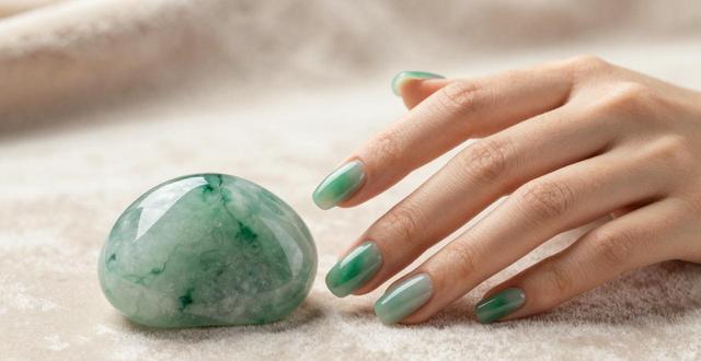 2026爆款绿色美甲图片 显白清新高级感满满