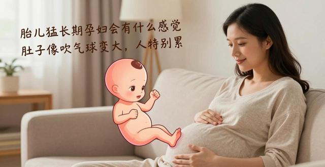 胎儿猛长期孕妇会有什么感觉 肚子像吹气球变大，人特别累