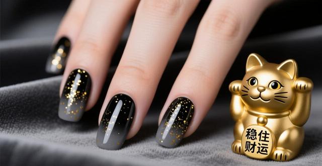 黑灰色系美甲图片大全 高级显白不沉闷，超洋气搭配