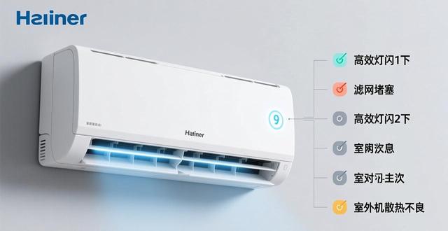 海信空调灯闪故障代码 不同颜色/频率闪烁原因对照表