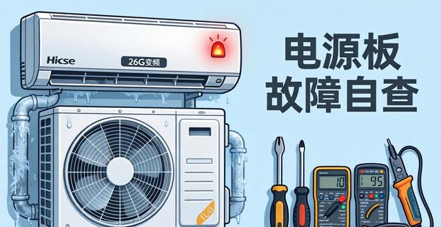 海信26g故障灯亮外机转一下就停？简单自查方法