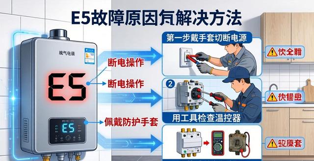 热水故障器燃气怎么开_燃气热水器有故障码怎么解决_燃气热水器e5故障