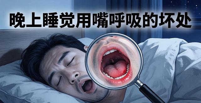 晚上睡觉用嘴呼吸有什么坏处？长期口呼吸危害健康与容貌