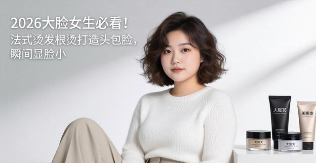 2026大脸女生必看！法式烫发根烫打造头包脸，瞬间显脸小