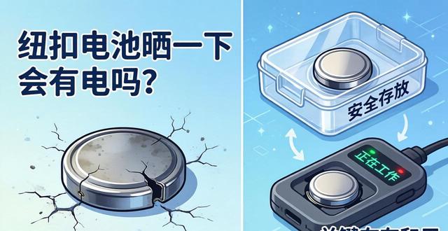 纽扣电池晒一下会有电吗？晒太阳真能让没电的电池恢复电量？