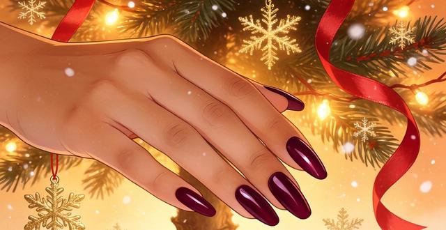 长指甲圣诞美甲款式推荐 显气质不浮夸