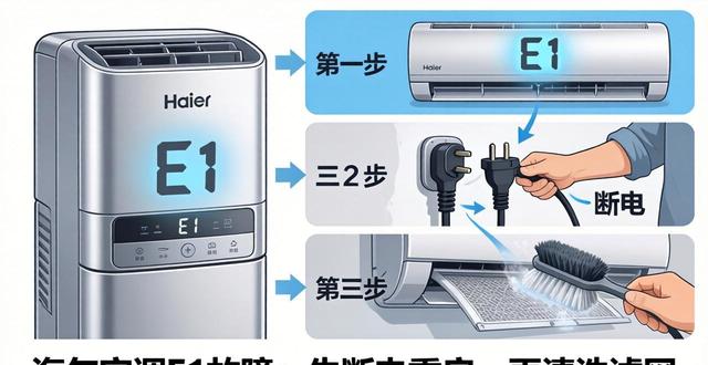 海尔空调e0故障_海尔空调e什么故障_海尔空调开机显示e