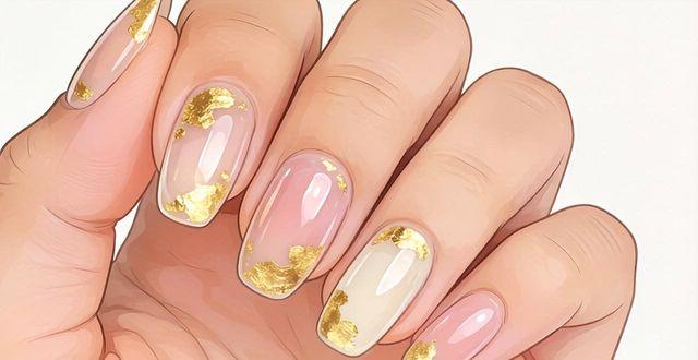 跳色美甲金色怎么搭配才高级又显白