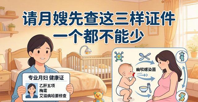 请月嫂先查这三样证件 一个都不能少