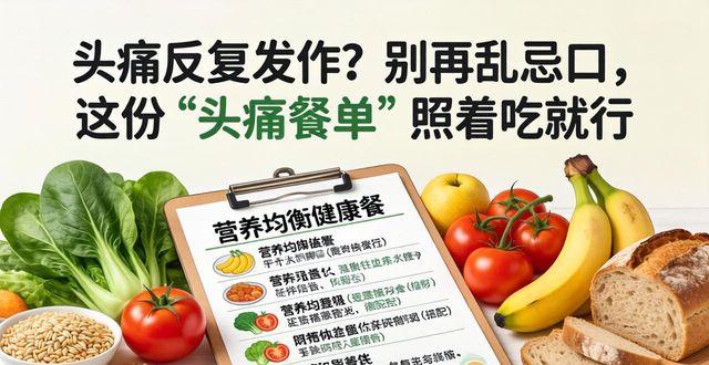 头痛反复发作？别再乱忌口，这份“头痛餐单”照着吃就行