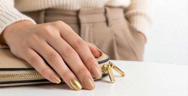 金色美甲偏色系搭配_金色美甲显黑吗_美甲色系偏金色